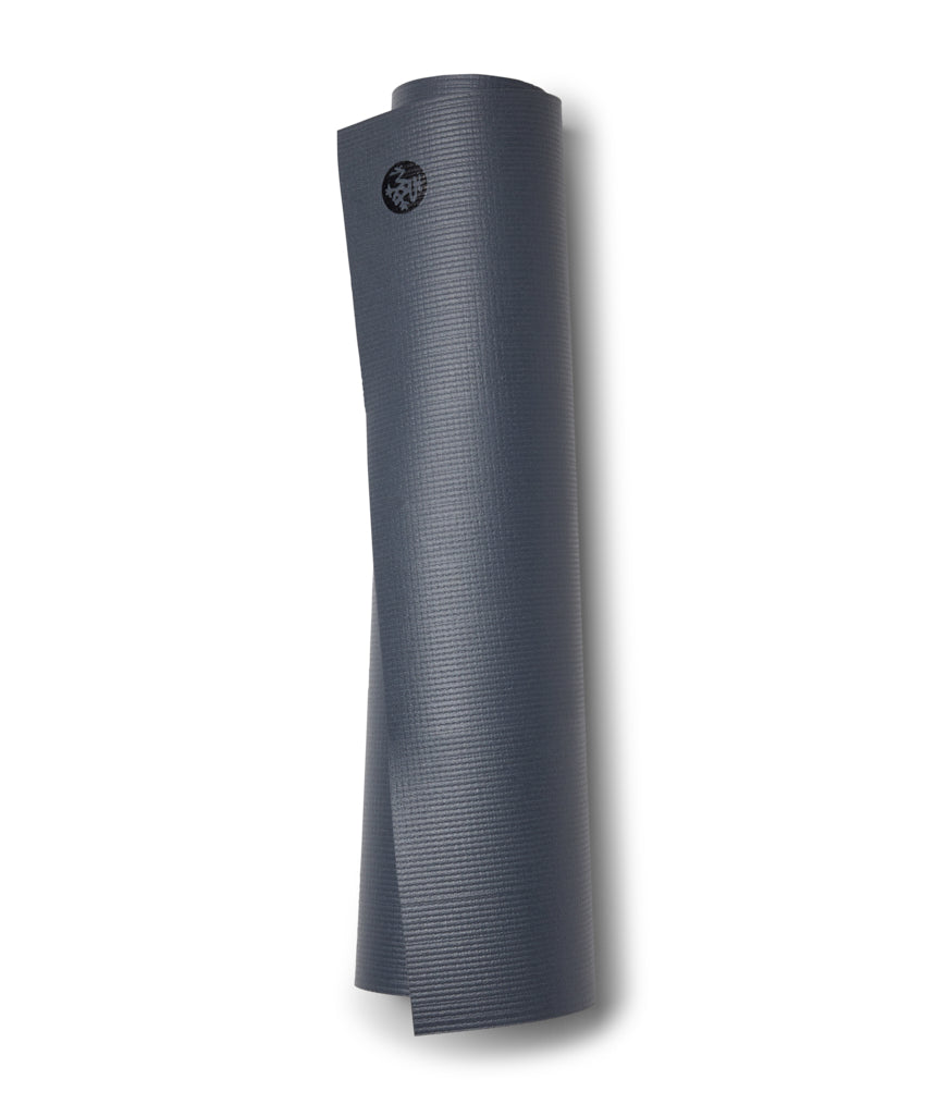 Manduka PRO 6mm Yoga Mat - Black Thunder - rolled vertical | Manduka NZ