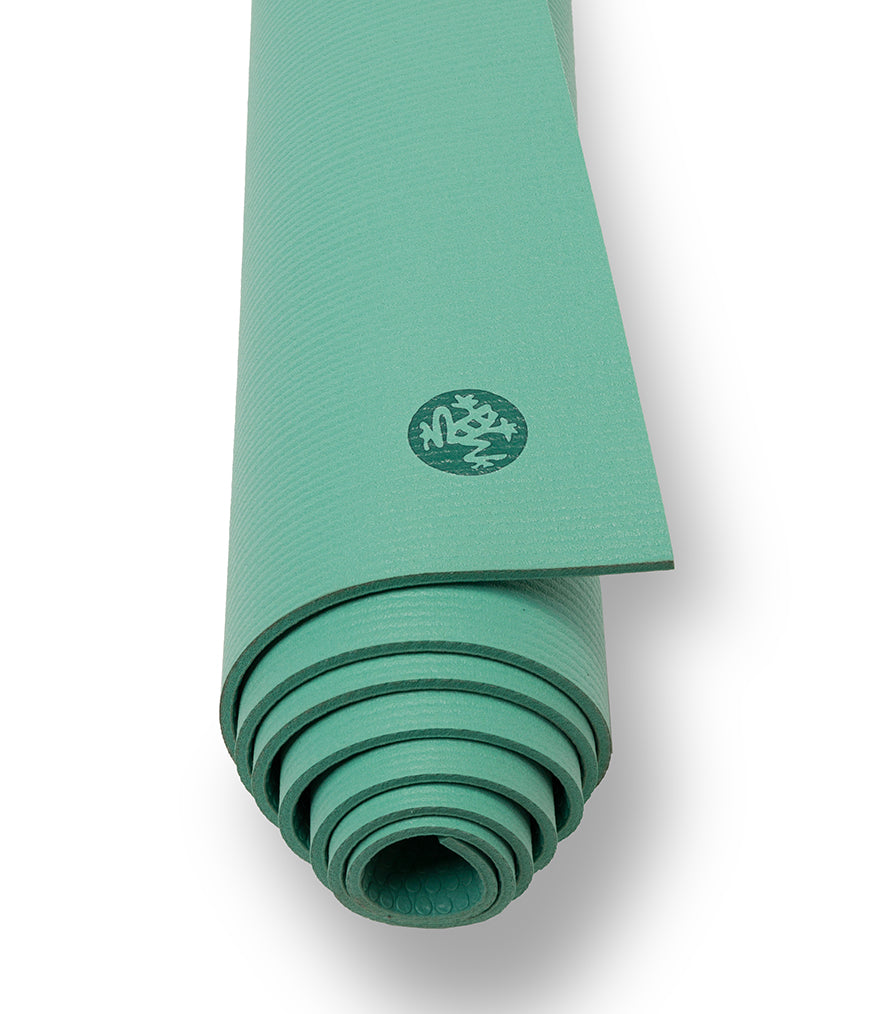Manduka PROLite 5mm - Wasabi - rolled end on | Manduka NZ