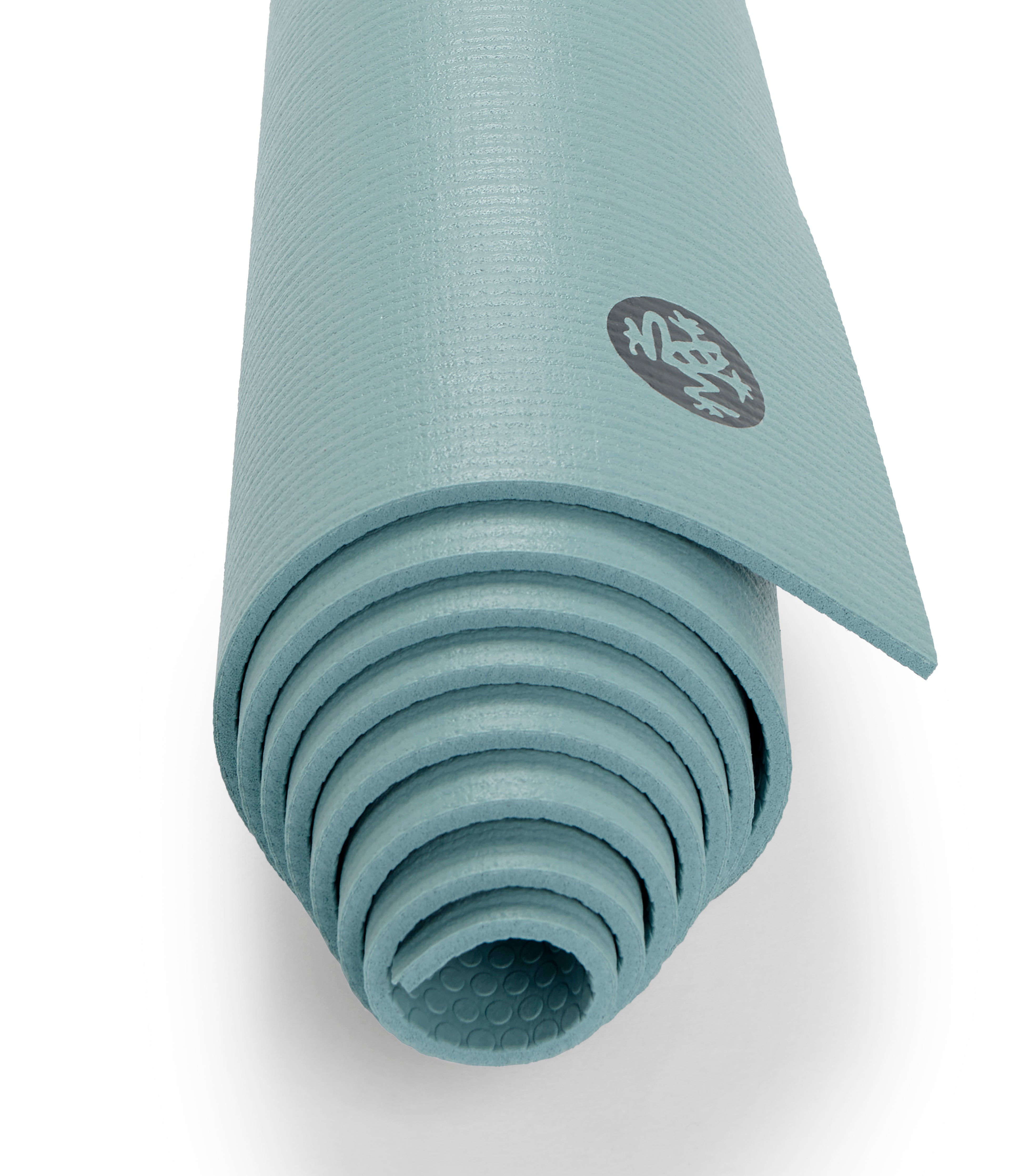 Manduka PROLite 5mm - Blue Lotus - rolled end on | Manduka NZ
