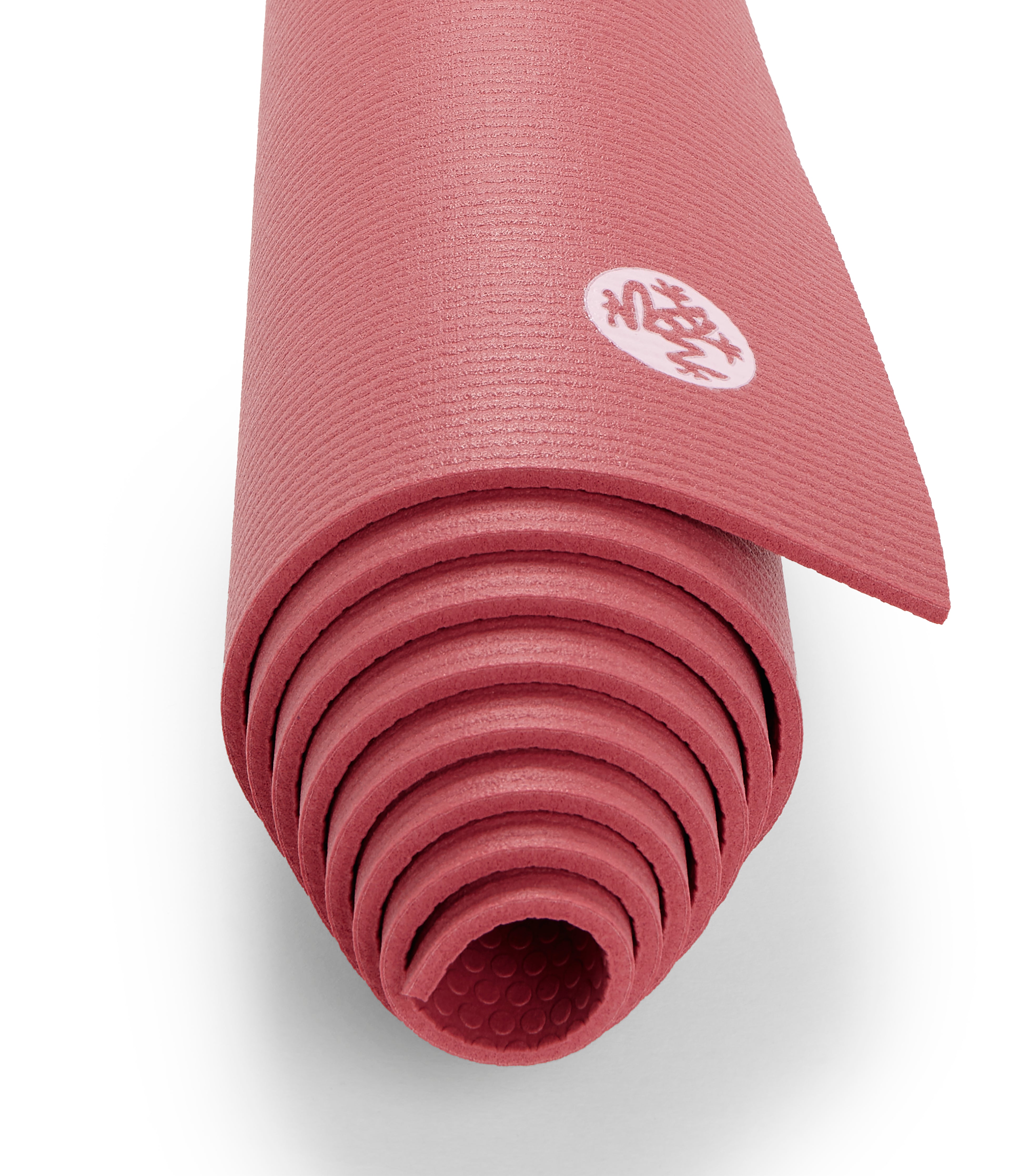 Manduka PROLite 5mm - Rosewood - rolled end on | Manduka NZ