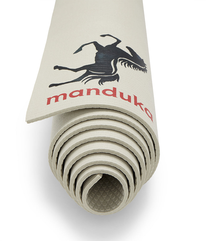 Manduka PROLite 5mm - Fire Horse - rolled end on | Manduka NZ