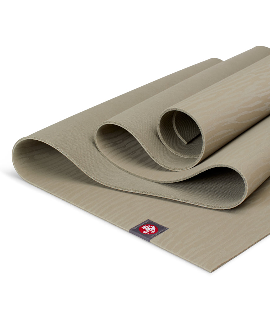 Manduka eKOLite 4mm Yoga Mat - Rock - folded | Manduka NZ
