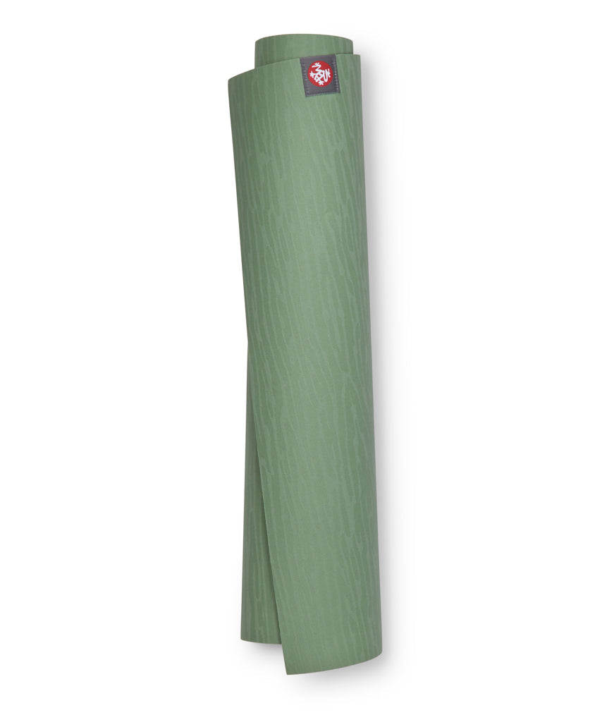 Manduka eKOLite 4mm Yoga Mat - Leaf Green - rolled vertical | Manduka NZ