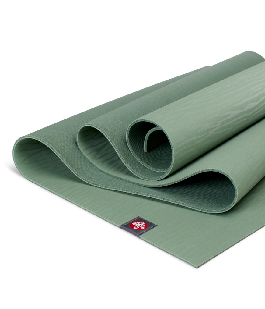 Manduka eKOLite 4mm Yoga Mat - Leaf Green - folded | Manduka NZ
