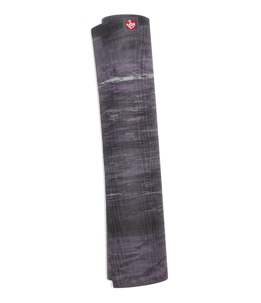 Manduka eKOLite 4mm Yoga Mat - Black Amethyst Marbled - rolled vertical | Manduka NZ