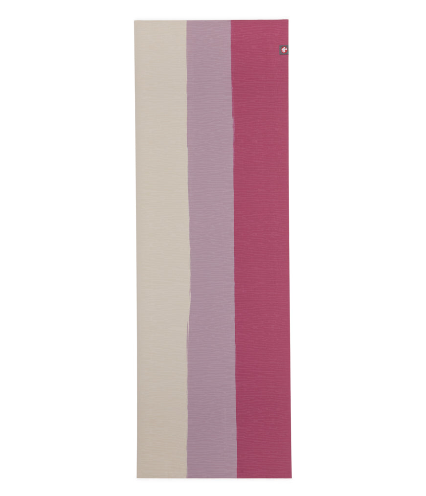 Manduka eKOLite 4mm Yoga Mat - Elderberry Stripe - unfurled | Manduka NZ