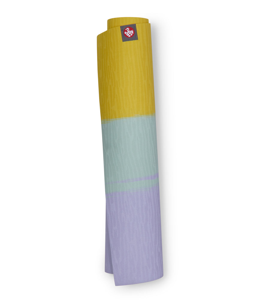 Manduka eKOLite 4mm Yoga Mat - Bamboo Stripe - rolled vertical | Manduka NZ