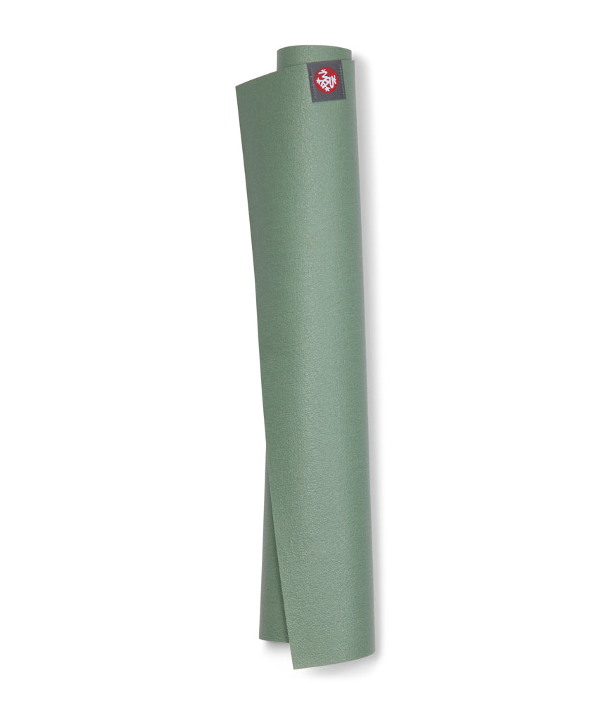 Manduka eKO Superlite 1.5mm Yoga Mat - Leaf Green - rolled vertical | Manduka NZ