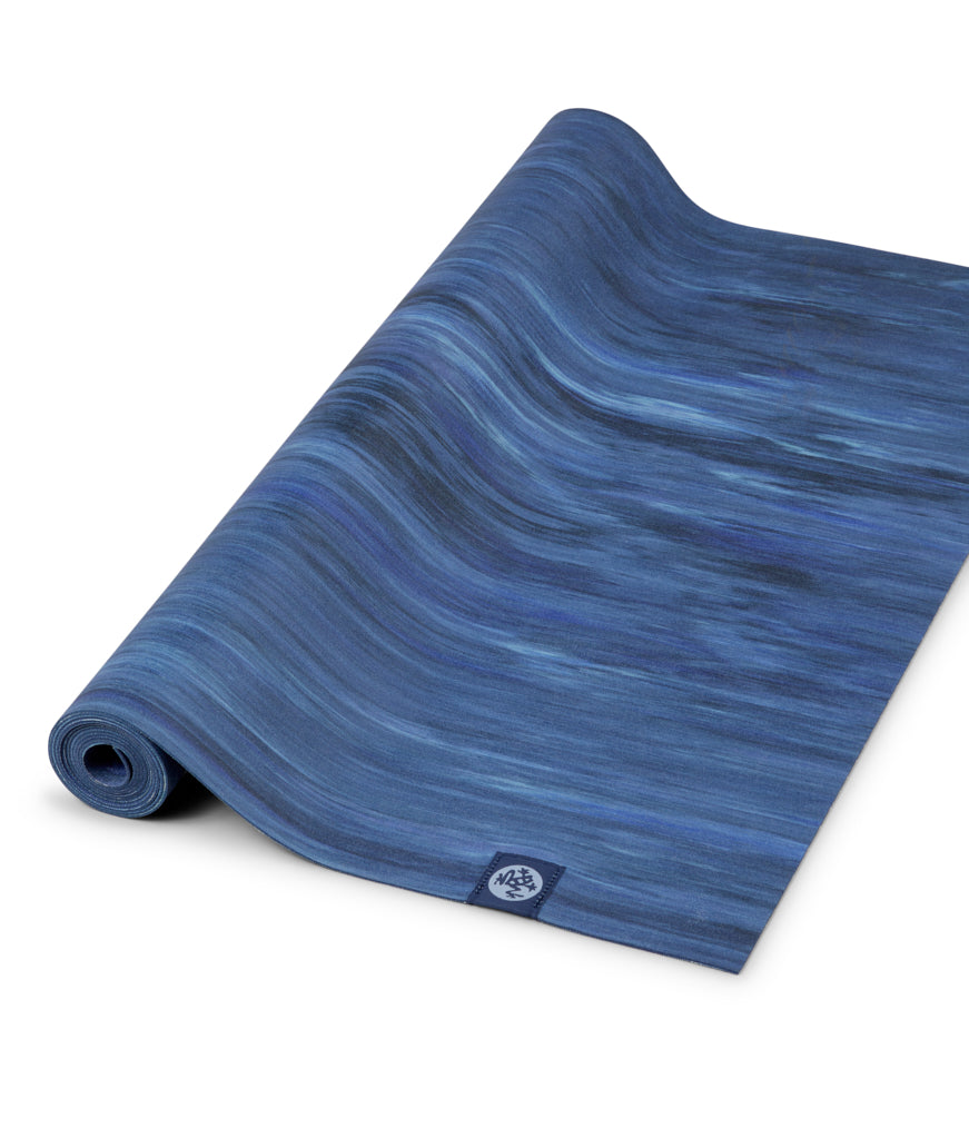 Manduka eKO Superlite 1.5mm Yoga Mat - Blue Moon Marble - part rolled | Manduka NZ