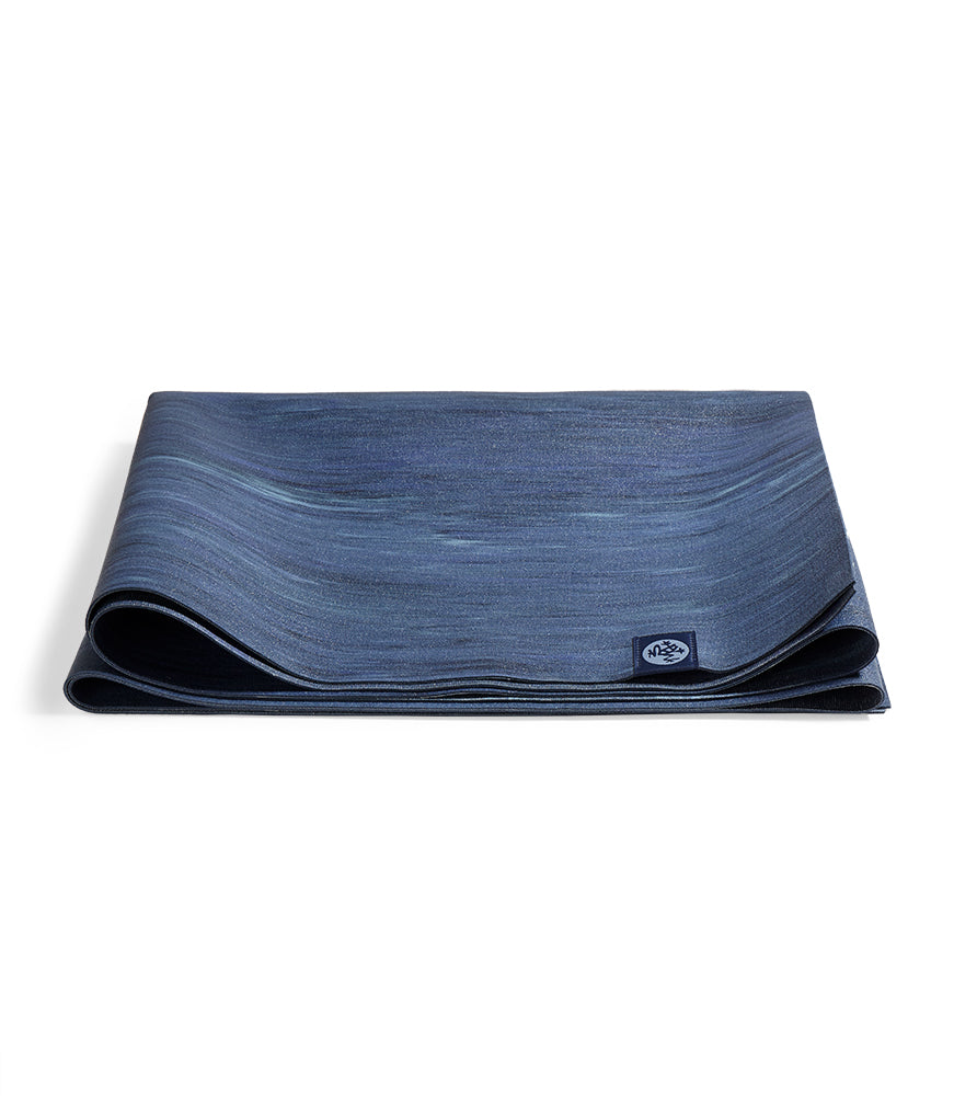 Manduka eKO Superlite 1.5mm Yoga Mat - Blue Moon Marble - folded flat | Manduka NZ