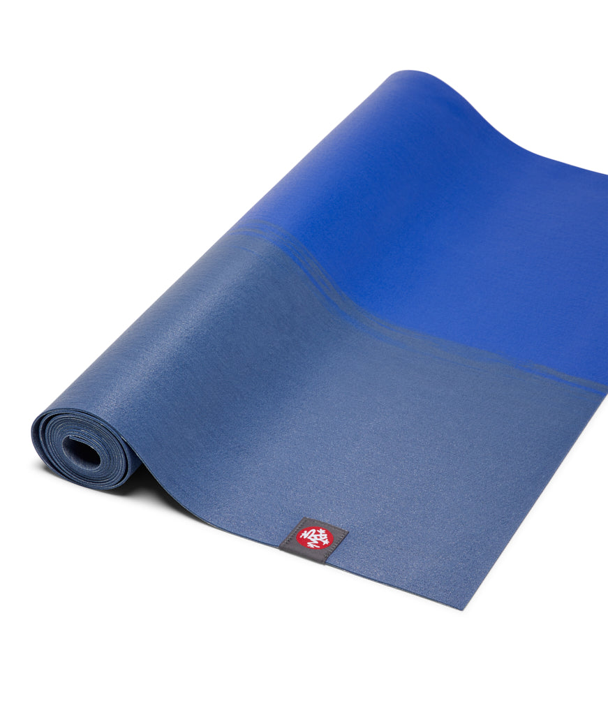 Manduka eKO Superlite 1.5mm Yoga Mat - Amethyst Stripe - part rolled | Manduka NZ