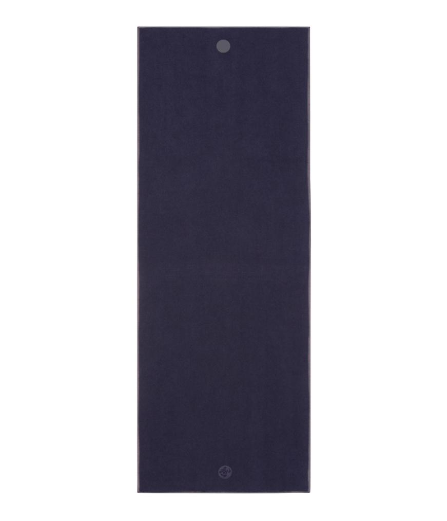 Manduka Yogitoes Mat Towel - Midnight - lying flat | Manduka NZ