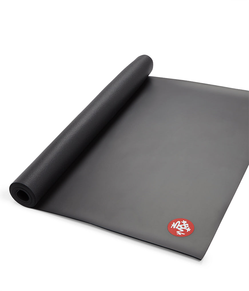 Manduka GRP Adapt Travel Yoga Mat 1.5mm - Carbon Black - part rolled | Manduka NZ