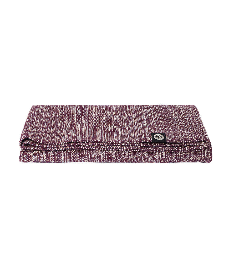Manduka Shala Yoga Rug - Indulge Heather - folded flat | Manduka NZ