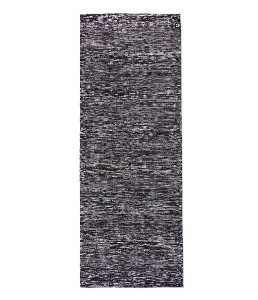Manduka Shala Yoga Rug - Black Heather - lying flat | Manduka NZ