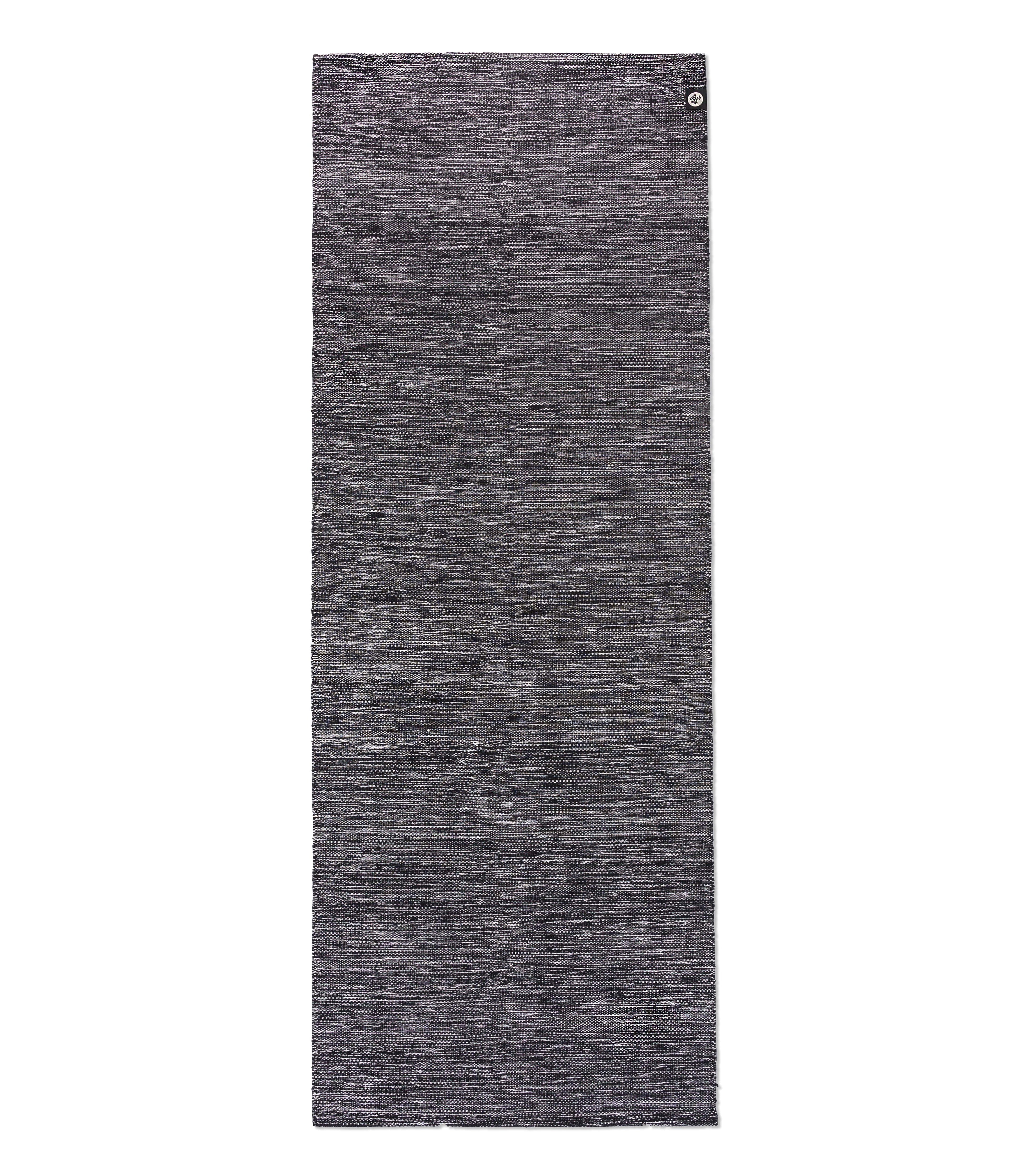 Manduka Shala Yoga Rug - Black Heather - lying flat | Manduka NZ