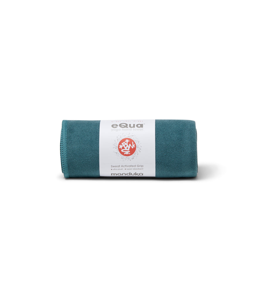 Manduka eQua Hand Towel - Sage - rolled | Manduka NZ