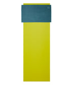 Manduka eQua Hand Towel - Sage - placed on a yoga mat | Manduka NZ