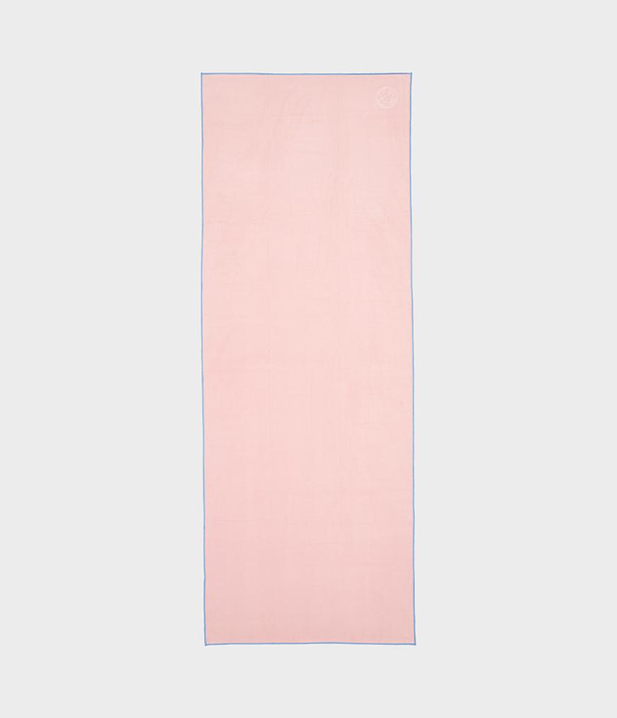 Manduka eQua Mat Towel - Coral - unrolled | Manduka NZ