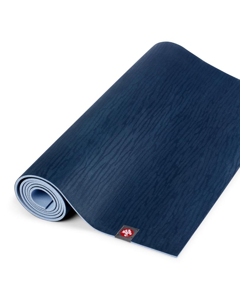 Manduka eKOLite 5mm Yoga Mat - Midnight - part rolled | Manduka NZ