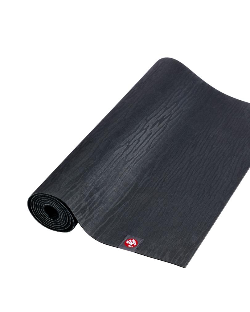 Manduka eKOLite 4mm Yoga Mat - Charcoal - part rolled | Manduka NZ
