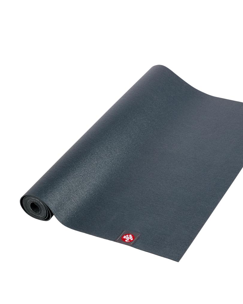 Manduka eKO Superlite 1.5mm Yoga Mat - Charcoal - part rolled | Manduka NZ