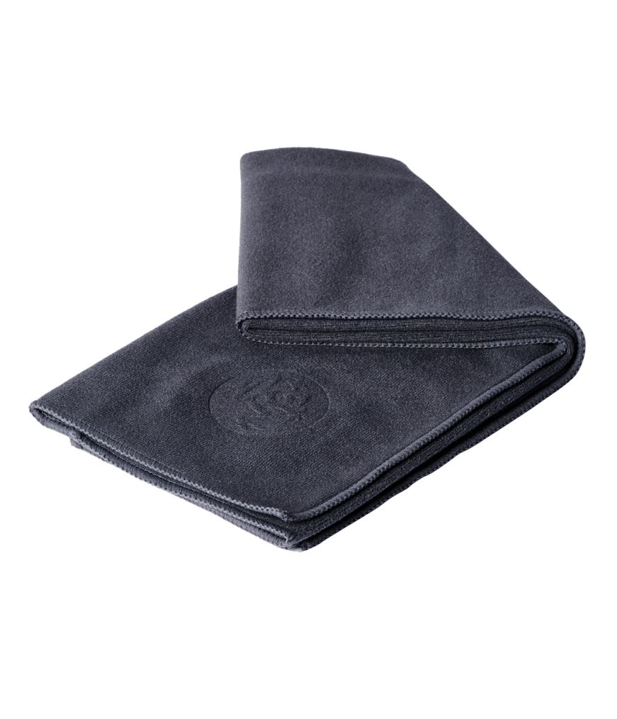 Manduka eQua Hand Towel - Thunder - folded | Manduka NZ