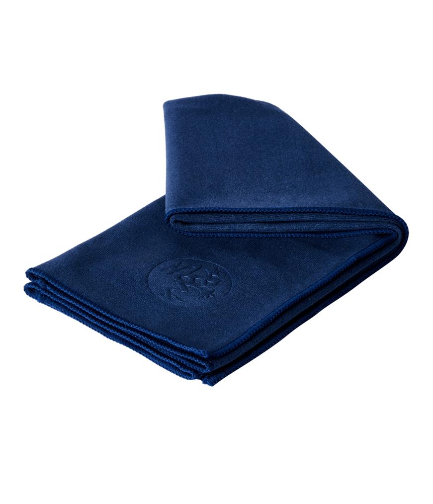 Manduka eQua Hand Towel - Midnight - folded | Manduka NZ