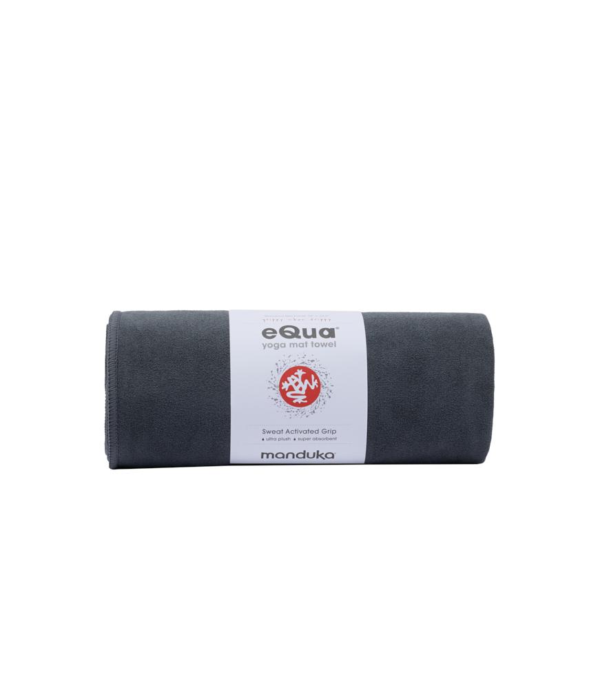 Manduka eQua Mat Towel - Thunder - rolled | Manduka NZ