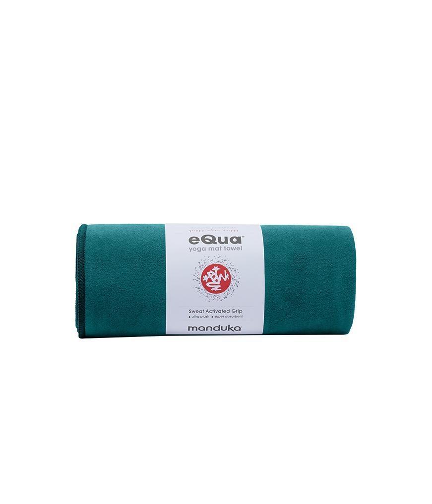 Manduka eQua Mat Towel - Tropical Surf - rolled | Manduka NZ