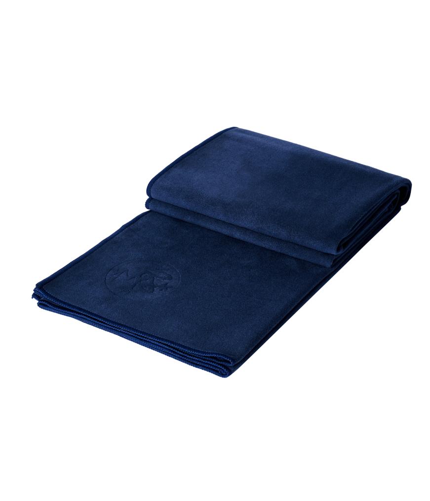 Manduka eQua Mat Towel - Midnight - folded | Manduka NZ