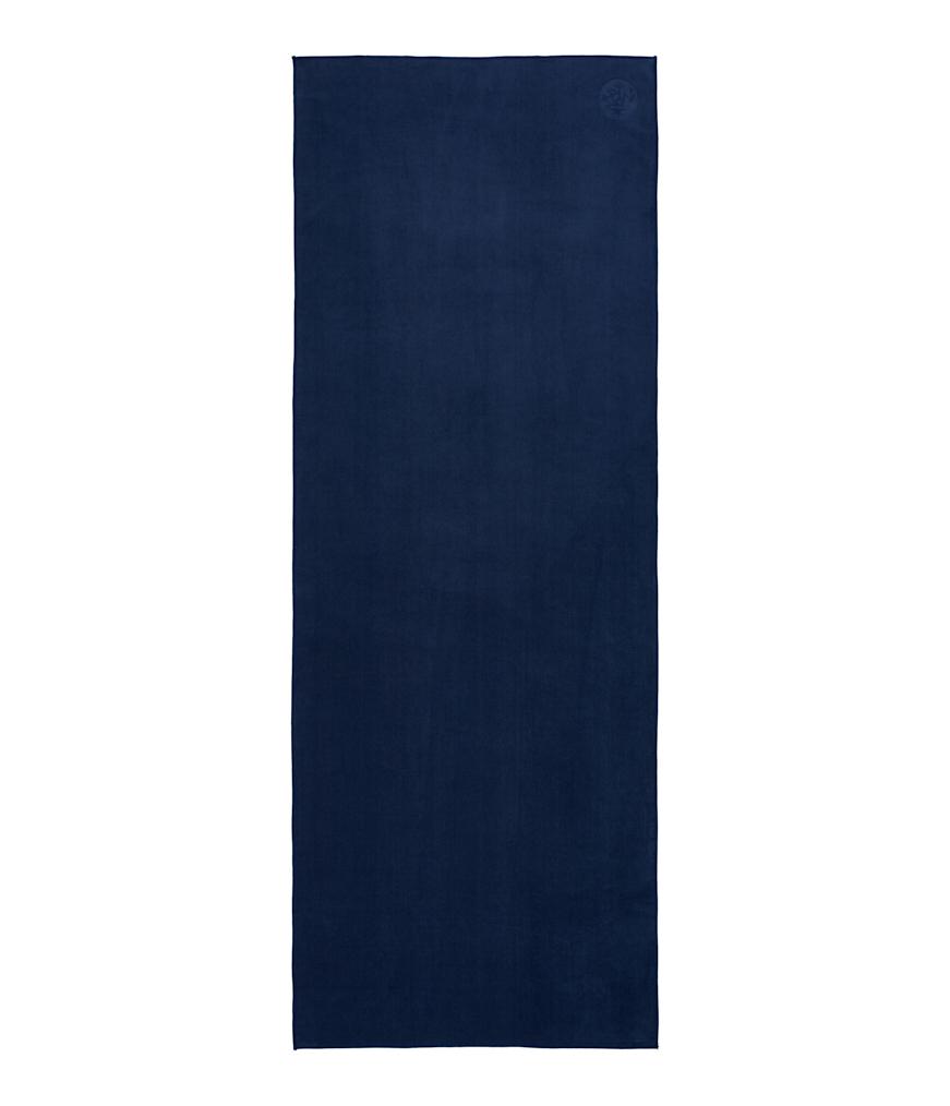 Manduka eQua Mat Towel - Midnight - unrolled | Manduka NZ