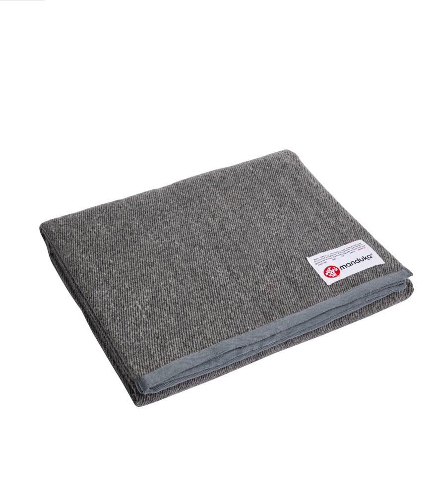 Manduka Luxury Recycled Wool Blanket - Sediment - folded | Manduka NZ