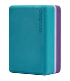 Manduka Recycled Foam Block - Cosmic Sky - standing vertically | Manduka NZ