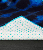 Manduka Yogitoes Mat Towel - Tye Dye Check - corner folded over showing underside | Manduka NZ