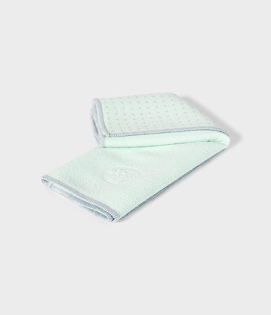 Manduka Yogitoes Hand Towel - Sea Foam - folded | Manduka NZ