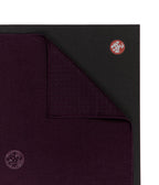 Manduka Yogitoes Hand Towel - Indulge - lying on top of a yoga mat | Manduka NZ