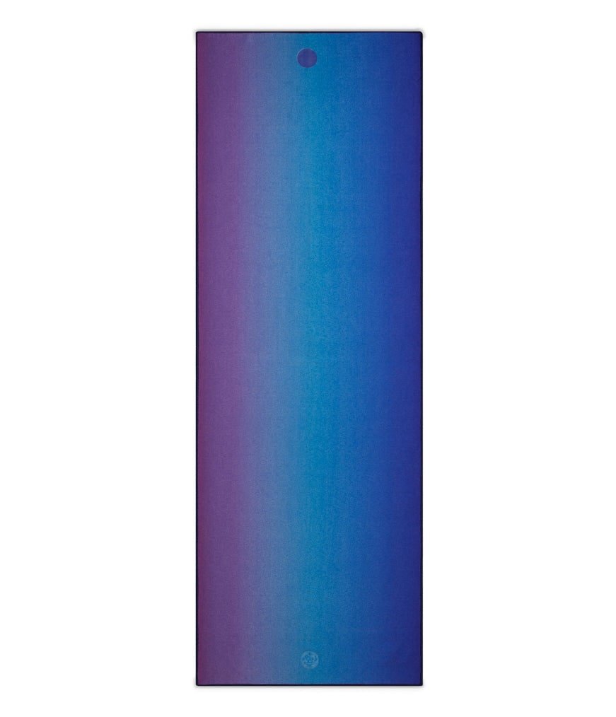 Manduka Yogitoes Mat Towel - Amethyst Array - lying flat | Manduka NZ