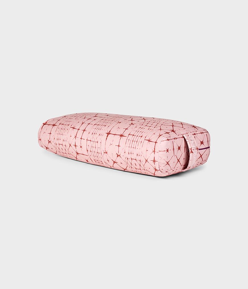 Manduka Enlight Rectangular Bolster - Star Dye Coral - 45 degree angle view | Manduka NZ