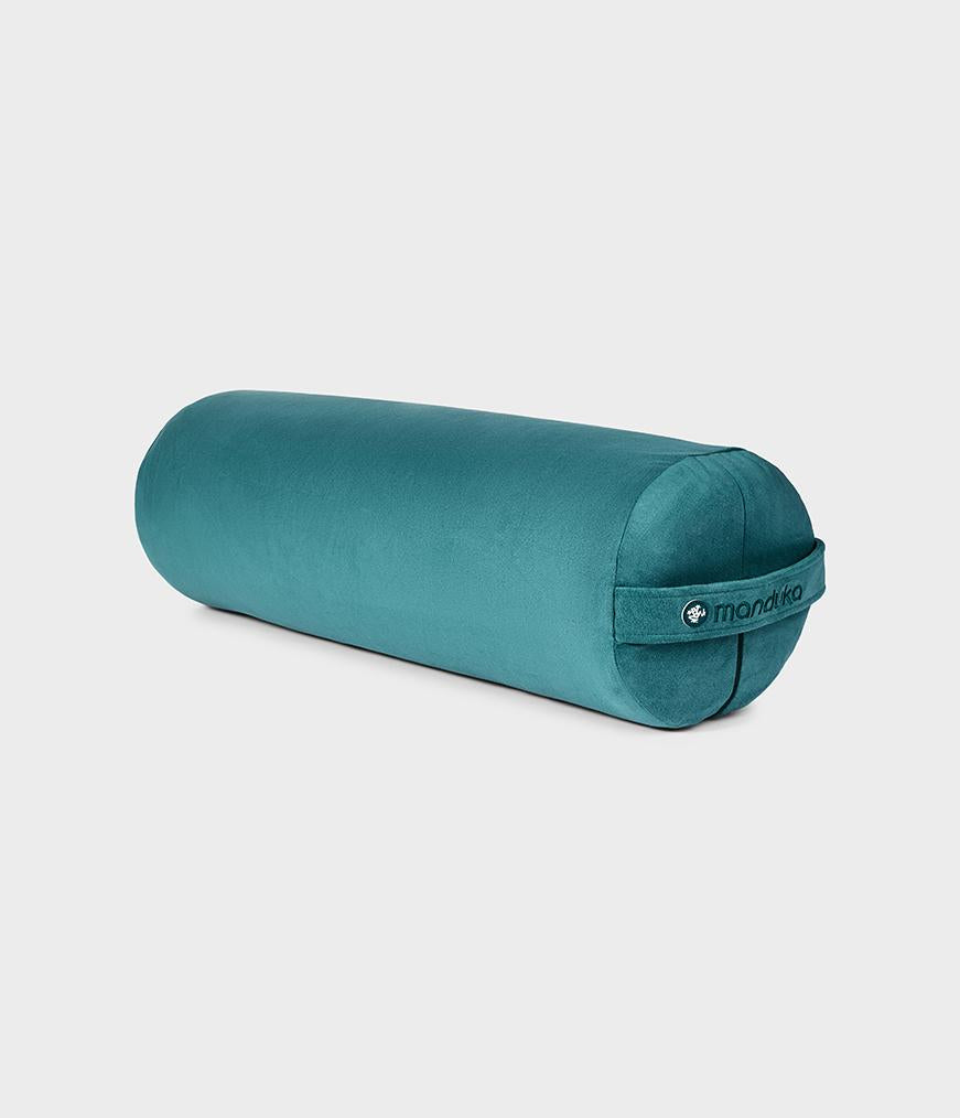 Manduka Enlight Round Bolster - Deep Sea - 45 degree angle view | Manduka NZ