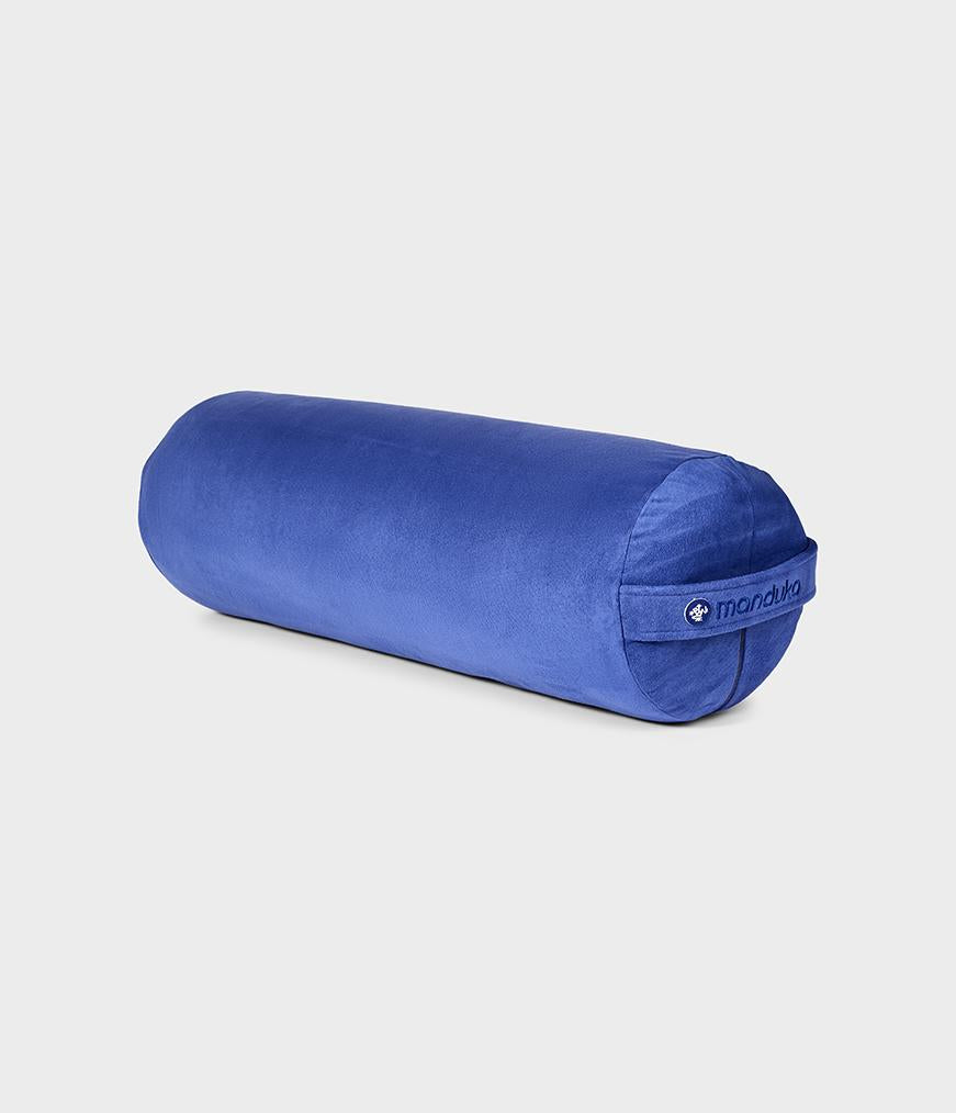 Manduka Enlight Round Bolster - Surf - 45 degree angle view | Manduka NZ