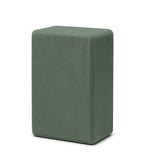 Manduka Recycled Foam Block - Sage - standing vertically | Manduka NZ