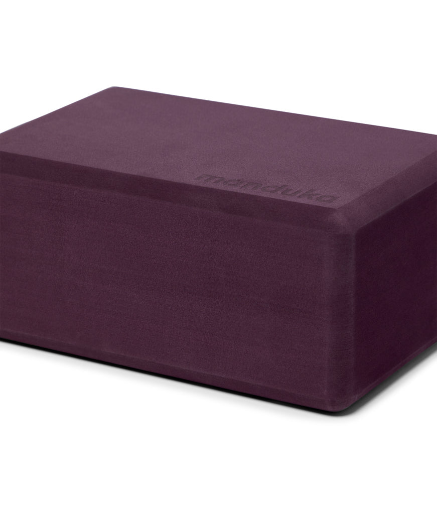 Manduka Recycled Foam Block - Indulge - standing horizontally | Manduka NZ