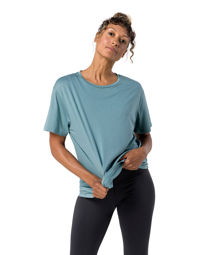 Vinyassa Tee - Beetle - Front View - Gallery Image 2 | Manduka | Manduka NZ