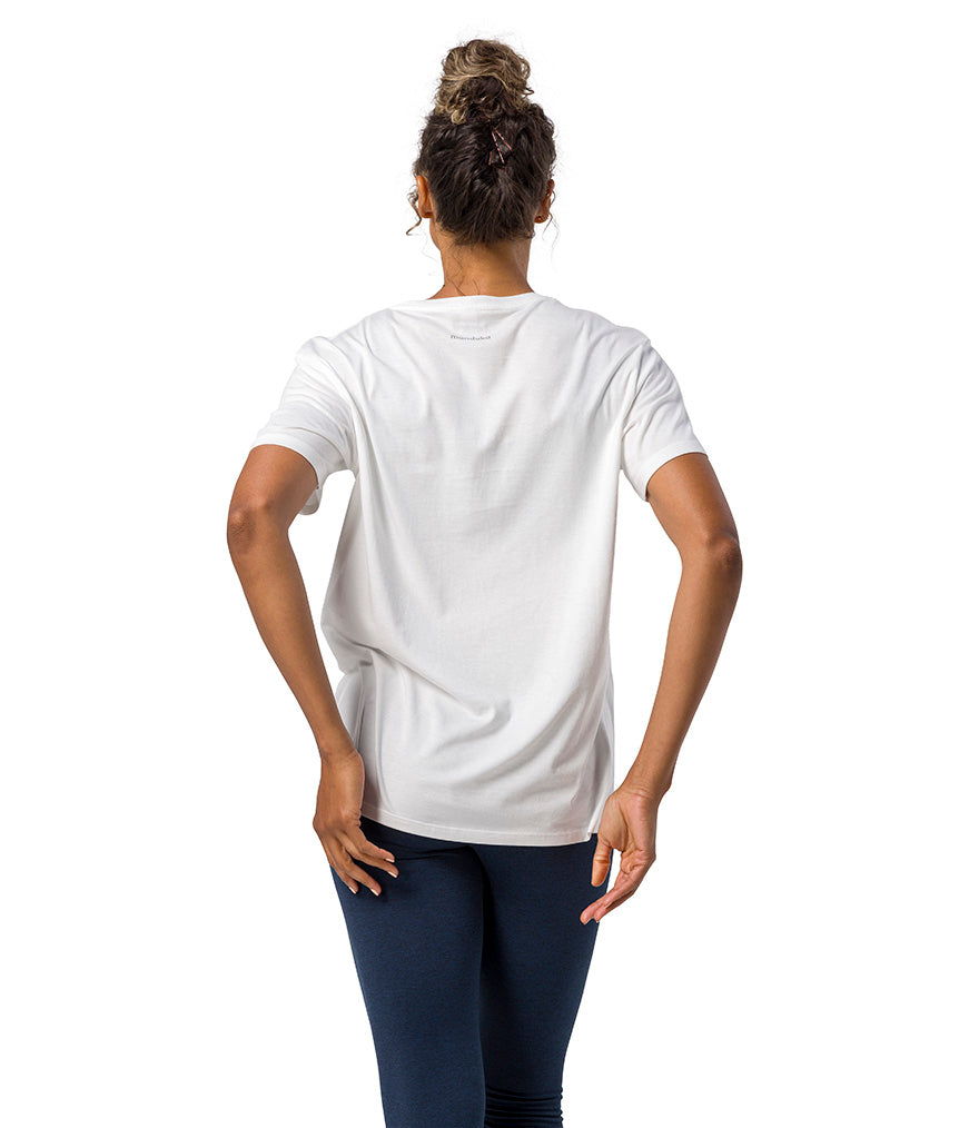 Vinyassa Tee - White - Rear View - Gallery Image 4 | Manduka | Manduka NZ