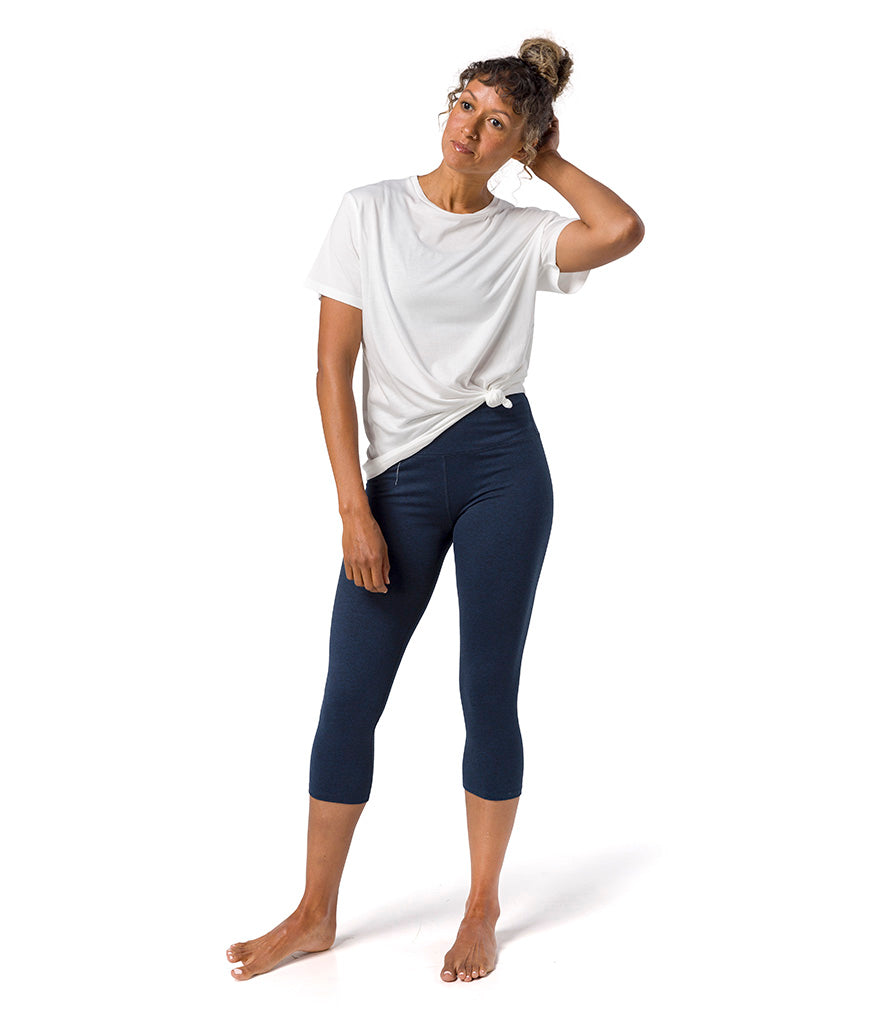 Vinyassa Tee - White - Front View - Gallery Image 7 | Manduka | Manduka NZ