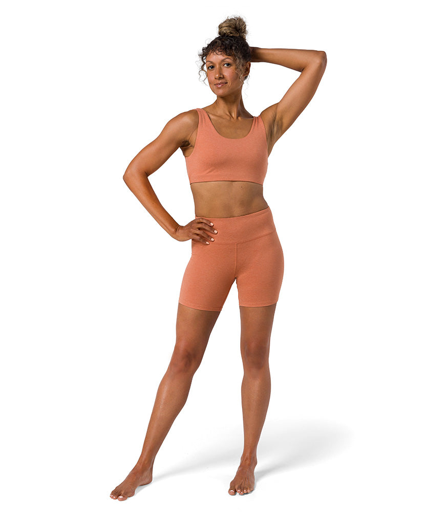 Dhara Bra - Clay Heather - Front View - Gallery Image 1 | Manduka | Manduka NZ