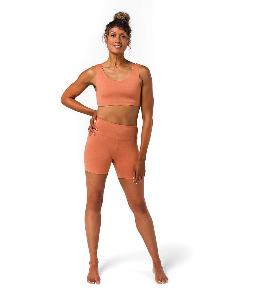 Dhara Bra - Clay Heather - Front View - Gallery Image 2 | Manduka | Manduka NZ