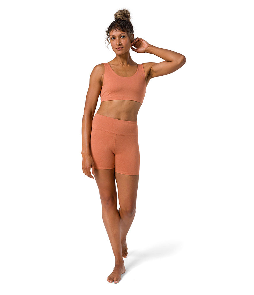 Dhara Bra - Clay Heather - Front View - Gallery Image 4 | Manduka | Manduka NZ