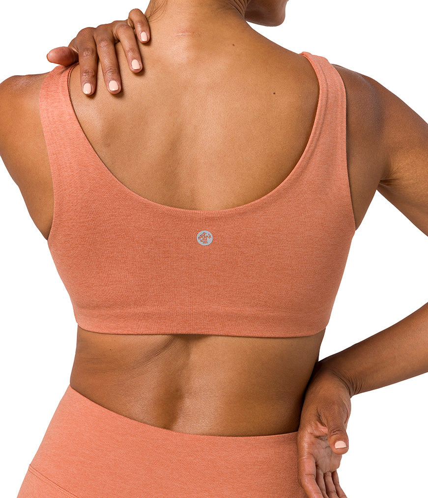 Dhara Bra - Clay Heather - Rear View - Gallery Image 7 | Manduka | Manduka NZ